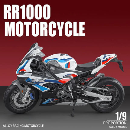 1/9 M1000RR S1000RR Alloy Racing Motorcycle Simulation Metal Street Sports Motorcycle Model With Light Collection Kids Toys Gift