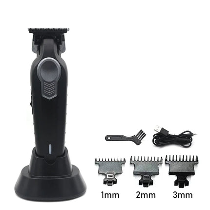 Professional Hair Trimmer Barber Carving Gradient Finish Machine Electric Clipper with Charger Stand Hair Cutting Machine