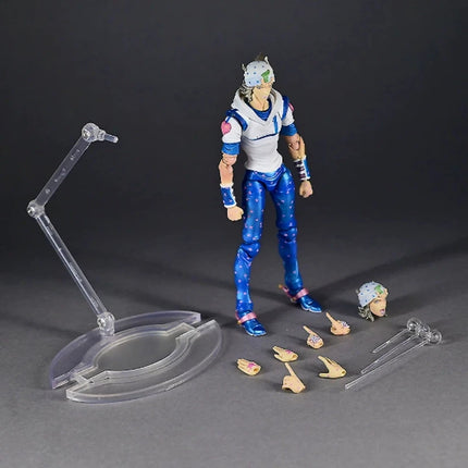 Jotaro Kujo Super Action Statue Jojo Bizarre Adventure Stone Ocean Star Platinum 25 Cm Pvc Collectible Figure For Anime Fans