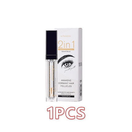 2 In 1 Fast Eyelash Eyebrows Growth Serum 7 Days Natural Eyelash Enhancer Longer Fuller Thicker Curling Lengthening Lash Makeup