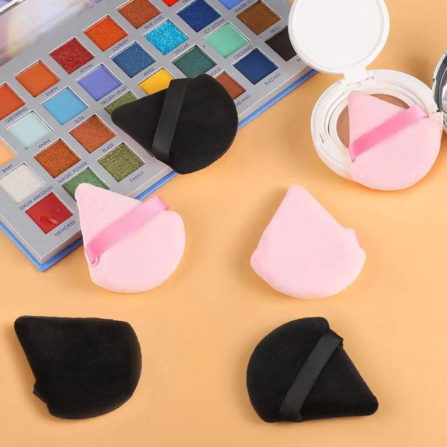 Triangle Velvet Powder Puff Pizza Flours Mini Face Sponge Makeup Lightweight Cosmetics Makeup Tool Washable M4L1