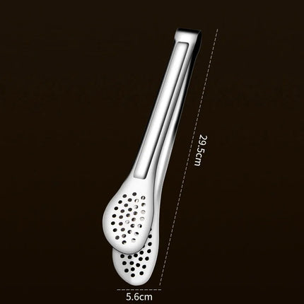 Stainless Steel Food Tongs Pastry Meat Barbecue Clip Anti-Scald Tongs Frying Fish Spatula Clip Bread Clip Household Kitchen Tool