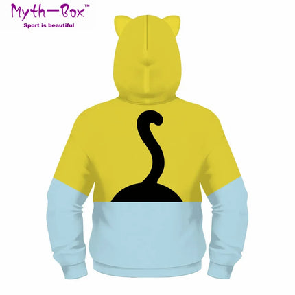 Autumn Winter Children's Hoodies Cat 3D Print Clothing Kids Sweatshirts Junior Child Tops Pullover 5-12y Boy&Girl Hooded Sweater