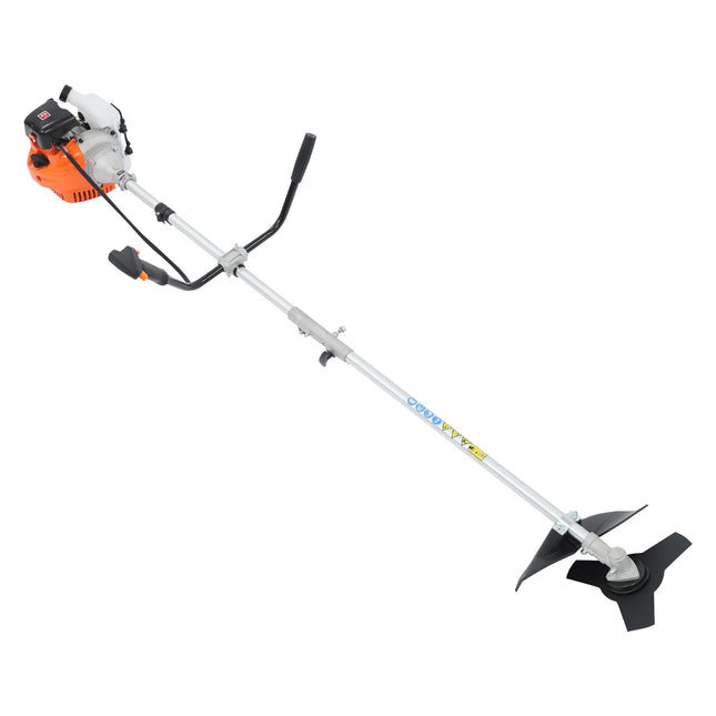 Gas Weed Trimmer 42.7cc, 2-Stroke Gasoline Brush Cutter With 3 Trimming Heads, 6500RPM Grass Trimmer for Garden Lawn Shrub, 1.25KW Brushcutter