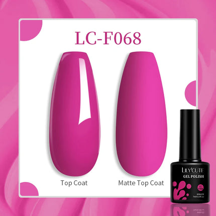LILYCUTE 7ML Glitter Gel Nail Polish Sparkling Semi Permanent UV Gel Colorful Shinning Gel Varnish Nail Art Soak Off UV LED Gel