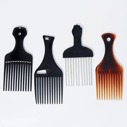 4pcs wide toothed comb set, suitable for home hair styling, salon hair tools, anti-static,special for real hair wigs