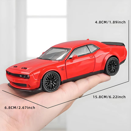 1: 32 Challenger Hellcat Alloy Model - with lighting and sound effects, ideal gift for boyfriends and young people