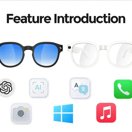 Lenovo AI Smart Glasses 4K 8MP Translation Camera Shooting Image Bluetooth Call Recording Music Smart Sunglasses 2026 New