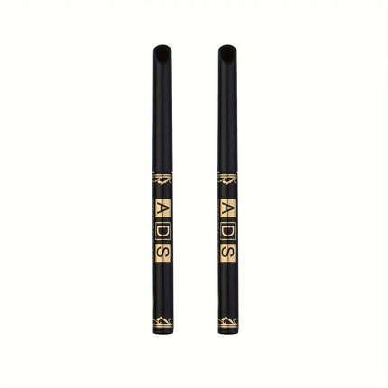 2pcs Black Eyeliner Pencils - Waterproof, Sweatproof, Smudge-Proof, Easy to Rotate for Perfect Eye Makeup