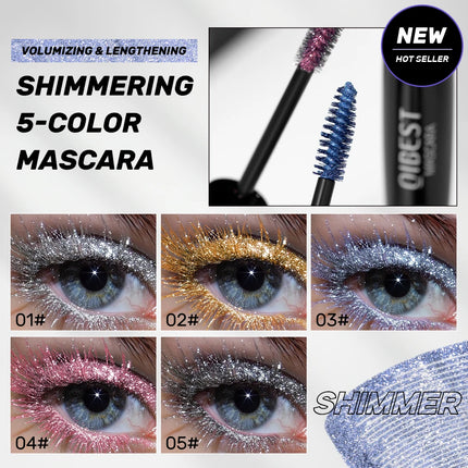 Waterproof Pink Diamond Glitter Mascara Shiny Sequins Eyelashes Quick Dry Lasting Curling Thick Sparkling Mascara Shimmer Makeup