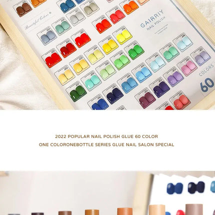 Gairriy 15ml Gel Nail Polish 60 Colors Glitter Soak Off UV LED Semi-Permanent Varnish Nail Art Salon Nail Polish Free Shipping