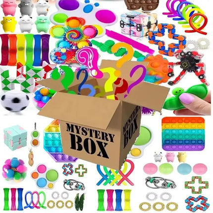 2026 Random Fidget Toys Mystery Surprise Box, 300 Styles Antistress Relief Toy Set, Stress Relief Gift for Kids Daily Play