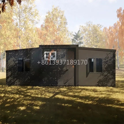 1 MOQ Factory Customized Luxury Australia Structure Expandable Prefab Collapsible Container House Sliding Home Office 40ft 20ft