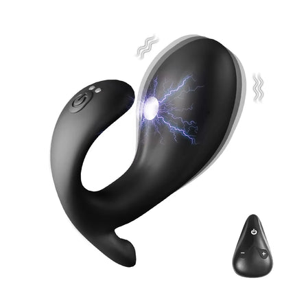 Powerful Wearable Anal Butt Plug Vibrator 12 Vibration 7 Electric Shock Butt Plug With Wireless Remote Sex Toys for Men Women