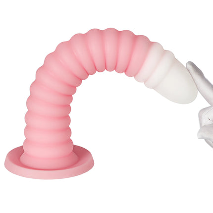 Extra Long Gradient Pink Anal Plug Massager With Threaded Suction Cup Rear Multi-size Unisex Anal Plug Adult Erotic Anal Sex Toy