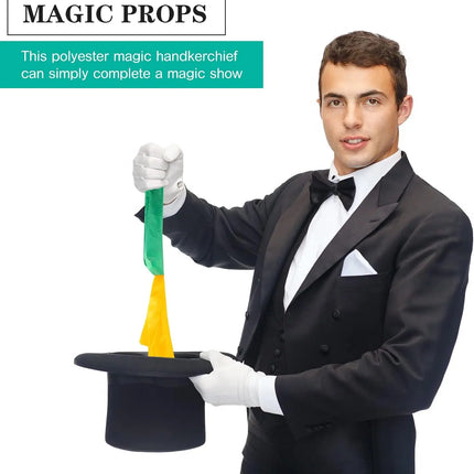 2pcs Magic Scarf Color Changing Hanky Props Scarf Handkerchief Hanky Street Magic Trick Props Gift for Kids Adult Party Favors