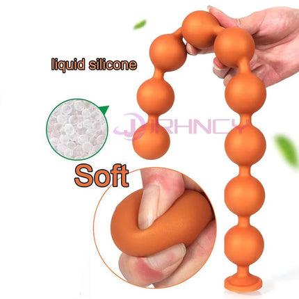 Egg Anal Beads New Long Anal Plug Silicone Butt Plug Sex Toys For Women Men Gay Vaginal Anal Balls Prostate Massage Sex Shop