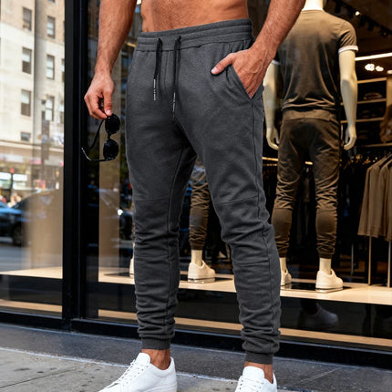 Spring Autumn Men Stretch Zip Gym Jogger Sweatpants For Amazon, Slim Unique Sports Casual Trousers Wholesale