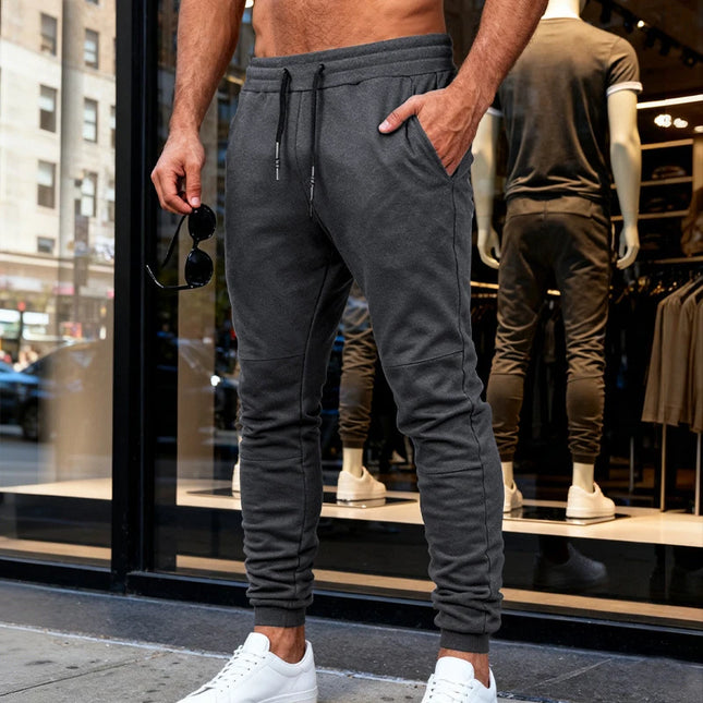 Spring Autumn Men Stretch Zip Gym Jogger Sweatpants For Amazon, Slim Unique Sports Casual Trousers Wholesale