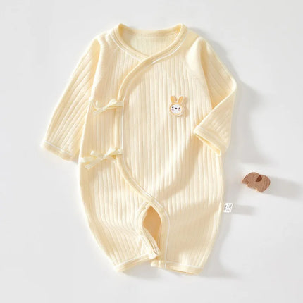 Boys Girls Newborn Jumpsuit Baby Cotton One-Piece Romper Infant  Long Sleeve Boneless Pajamas Four Seasons 0-6M