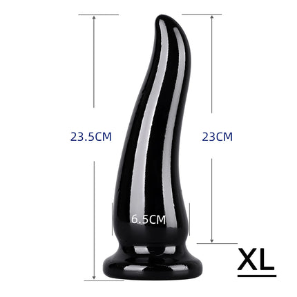 Clear Anal Plug OX Horn Dildo Anus Prostate Dilator Beads Massager Butt Plug Suction Bottom Sex Toys For Men Women Adult 18+