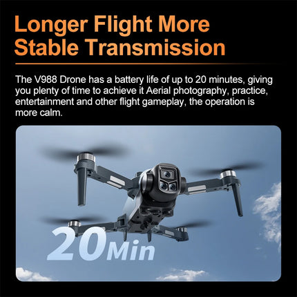 New For Genuine V988 Camera Drone 8K Professional Dron 8K With Screen Under 249g Remote Control  Brushless RC Quadcopter Toys