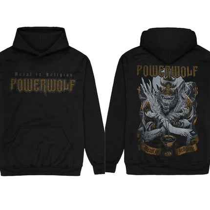 Power Meta Rock Band Powerwolf Graphic Print Hoodie Men Women Oversized Pullover New Fashion Streetwear Hip Hop Style Sweatshirt