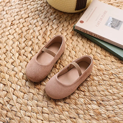 New Girl Dresses Casual Shoes Simple Fashion Children Leather Shoes Solid Color Spring Autumn Kids Princess Ballet Flat Shoes