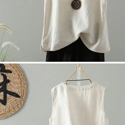 Retro Han Hanma Svel Strap Vest Women's Inner Summer Overhead Base irt  Casual Versatile Slimming Top