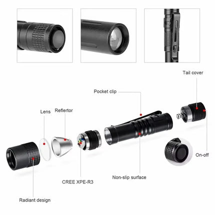 1PC Pen Doctor LED Flashlight Mini 9/13cm Portable White Light Dentist Nurse Torch Camping Hiking Adventure Out Flashlights