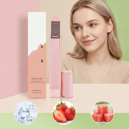 Plumping Lip Gloss Strawberry Pink Long Lasting Lip Tint Hydrating Lip Treatment Hyaluronic Acid Moisturizing Lip Balm