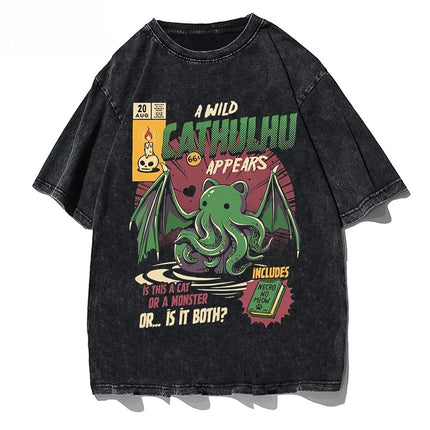 Cthulhu T-Shirt Men O Neck Cool Summer T Shirts Short Sleeve Tees Fashion Tops High Quality Cotton Streetwear