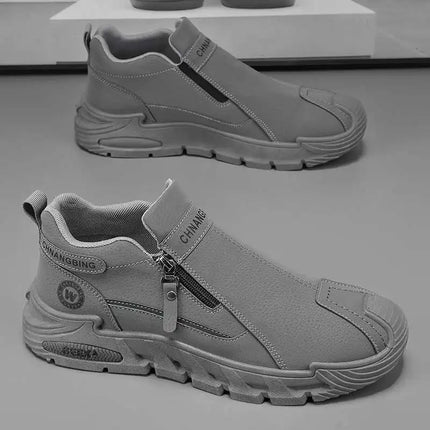Men's Waterproof Casual Sneakers, Thick-Sole Wear-Resistant Sports Shoes, Non-Slip Comfortable Breathable, Fashionable Practical