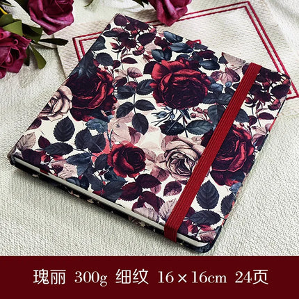 100% cotton journal watercolor book sketchbook acrylic marker drawing book fabric cover mini pocket book square oil pastel book