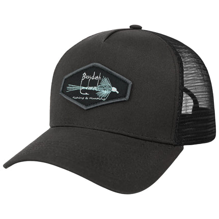 BASSDASH Trucker Hat Embroidered Patch Adjustable Baseball Cap Mesh Back Fishing Hat