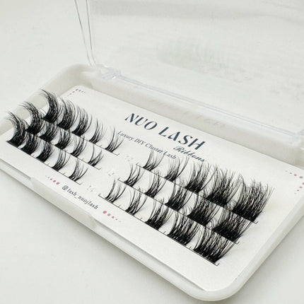 Nuo Cluster Eyelash Thin Band Natural Look Wholesale Diy Pre-cut Lash Extensions Super Soft Segment Lash Clusters Private Label