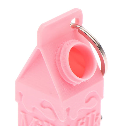 Milk Carton Keychain Pendant Mini Milk Carton Shape Pill Storage Box Portable Container Pendant For Backpack Handbag Keychain