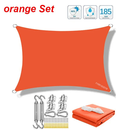 Outdoor Awnings Waterproof Sun Shade Sail Garden Canopi For Terrace Car Canvas Awning Rectangle Pool Sun-Shelter Sunshade Sail