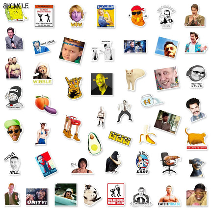 10/30/50pcs Classic Cartoon Meme Stickers Joke Funny DIY Fridge Guitar Laptop Motorcycle Skateboard Graffiti Decals Sticker Toys