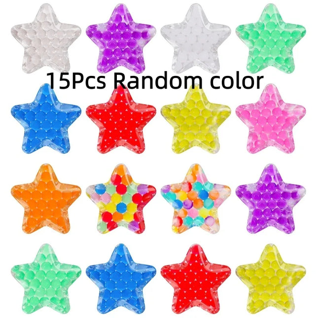 15PCS Sensory Stress Balls Five Pointed Star Grape Ball Fidget Toys Adults Kids Pentagram Squeeze Ball Sensory Toys Party Favors
