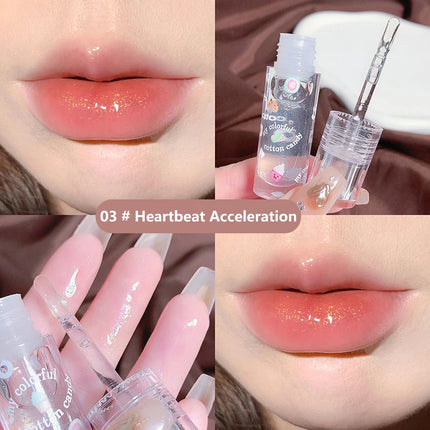 1/3Pcs Transparent Glitter Lip Gloss Set Clear Water Light Lip Glaze Moisturizer Color Changing Lip Oil Jelly Mirror Lipsticks