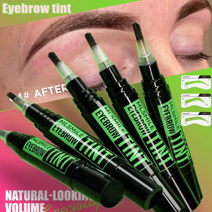 Rotating Liquid Eyebrow Dye Tint Brush Pencil Long lasting Coloring Lasts 2 Weeks Waterproof Makeup Eyebrow Cream Stencil Kit