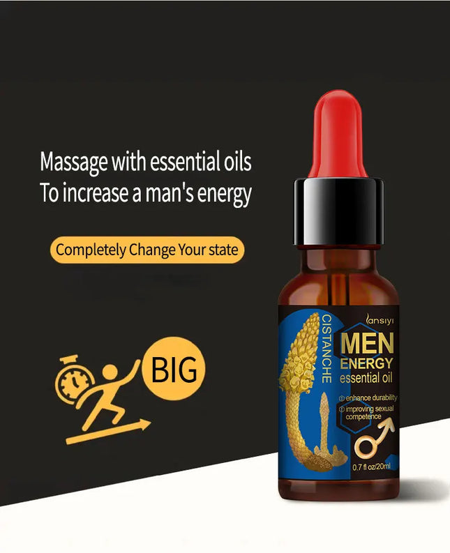 Men's Massage Epimedium Essential Oil - Cistanche Deserticola Extract - Rejuvenate, Relieve Fatigue, Enhance Endurance - Epimedium