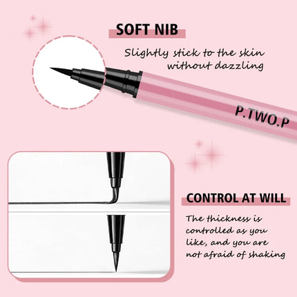 Professional Liquid Eyeliner Cat Style Pen Long-lasting Quick Drying Anti-sweat Waterproof Smooth Matte Black Eyeliner Makeups