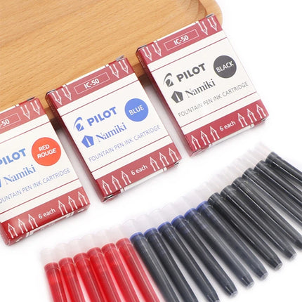 6pcs/box Japan PILOT Fountain Pen Ink Bag Original IC50 for 78G/smiley Face Pen Replacement Core Non Carbon Ink Supplies
