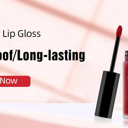 QIBEST Matte Liquid Lipstick Waterproof Long Lasting Lip Gloss Velvet Mate Nude Red Tint Tube Lipsticks Lipgloss Makeup Cosmetic