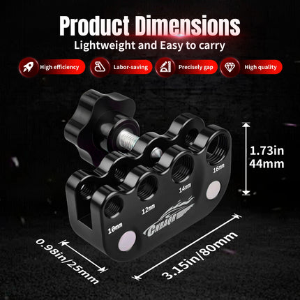 Ergonomics Spark Plug Gap Tool With Steel Feeler Gauge for M10 M12 M14 M16 Spark Plugs Aluminum With Magnet