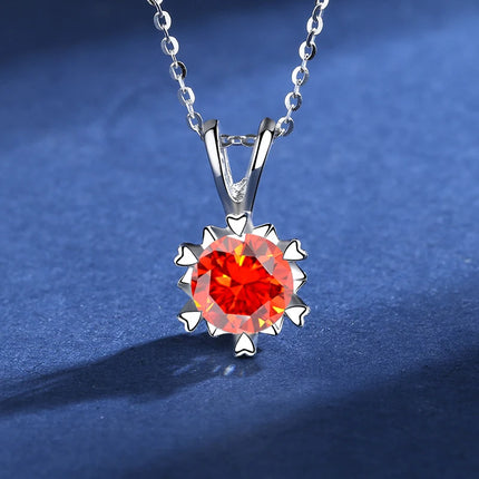 Sterling Silver 925 Moissanite Pendant Necklace For Women Trendy Design D Color VVS Pass Diamond Test Jewelry Gift GRA