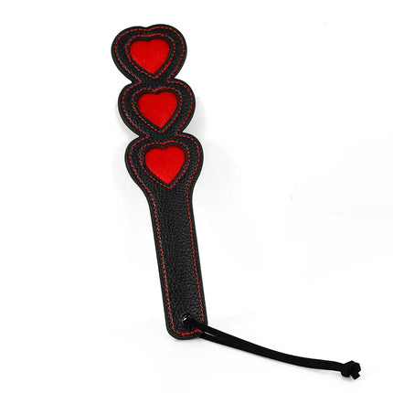 Black Red Heart Flogger Leather Bdsm Whips Spanking Paddle Slave Adult Sex Toys for Womans Bondage Restraints Whips Sex Shop ﻿