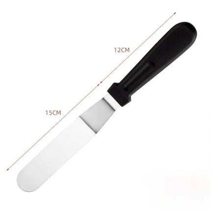 3pcs 6/8/10inch Cake Decorating Angled Butter Cream Icing Spatula Stainless Steel Offset Frosting Spatulas Baking Knife Smoother